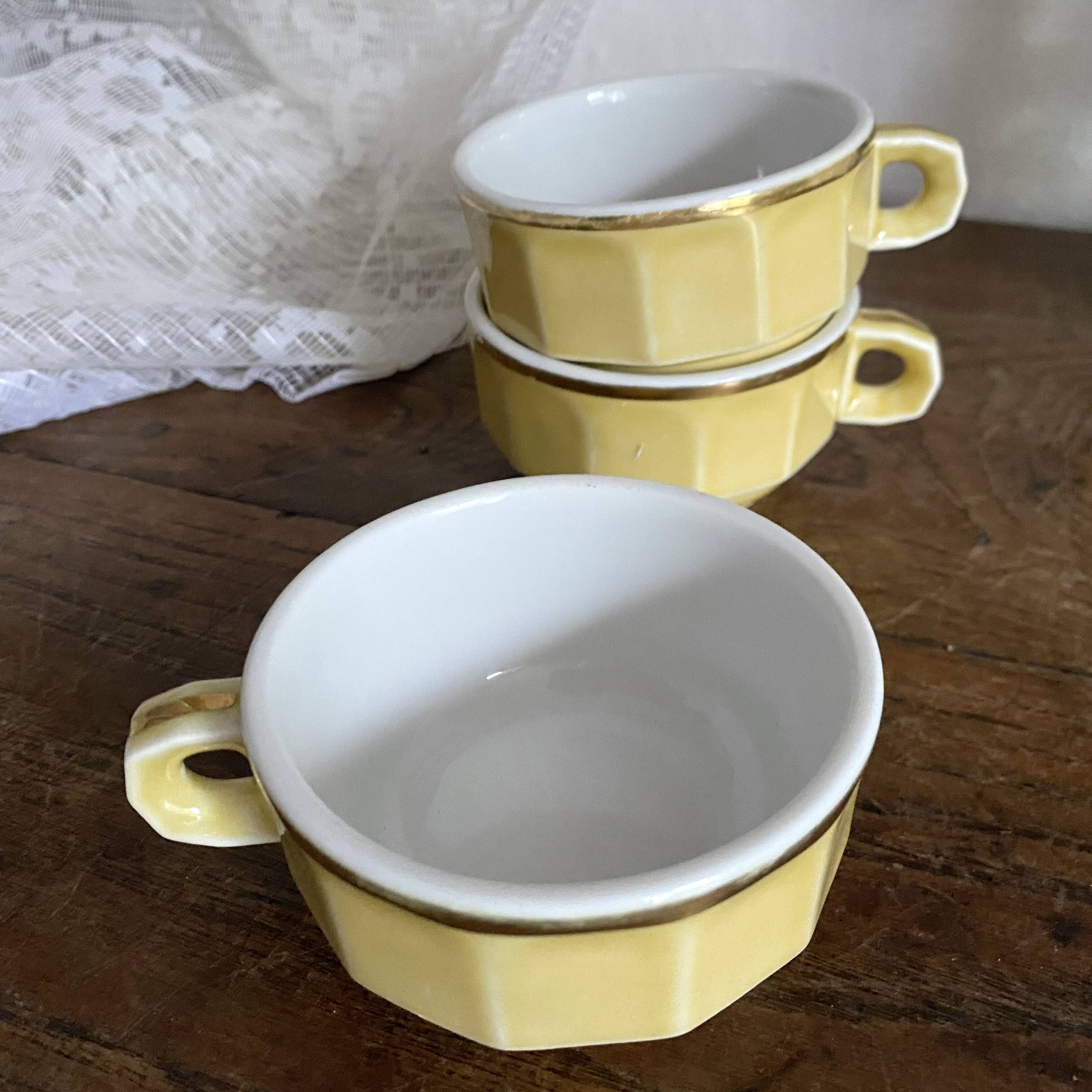Tasses à café bistrot Pillivuyt, années 50