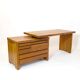 Pierre Chapo, bureau B19E en orme massif, 1970s.