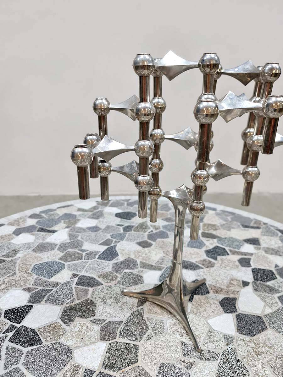 Vintage round mosaic coffee table