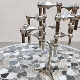 Vintage round mosaic coffee table
