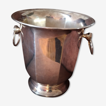 Silver metal champagne bucket