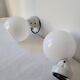 Duo of opaline and porcelain sconces