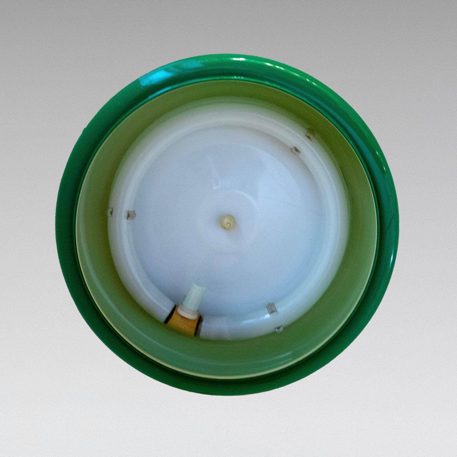 Lustre de billard vintage italien vert, années 1970