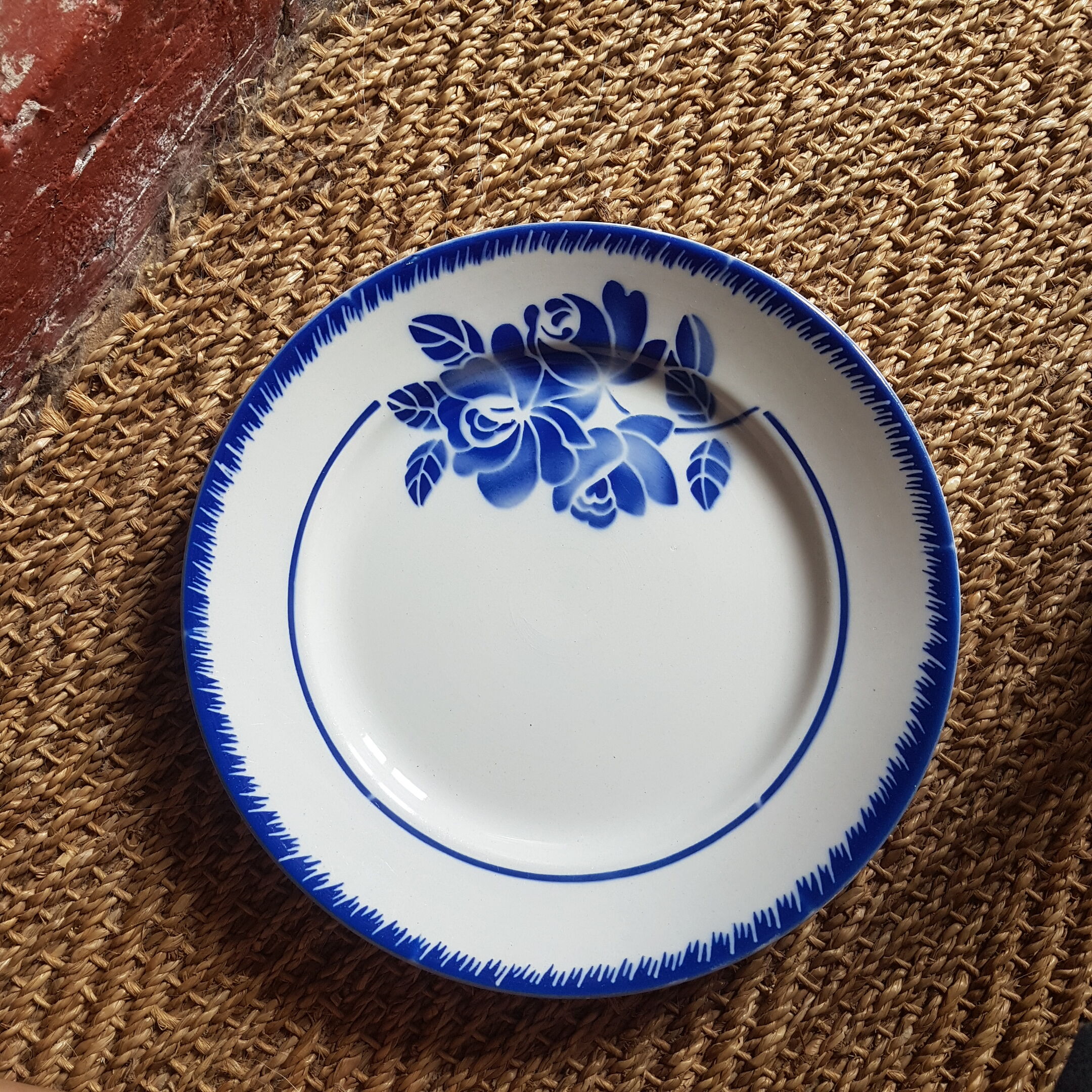 Blue ceramic plates