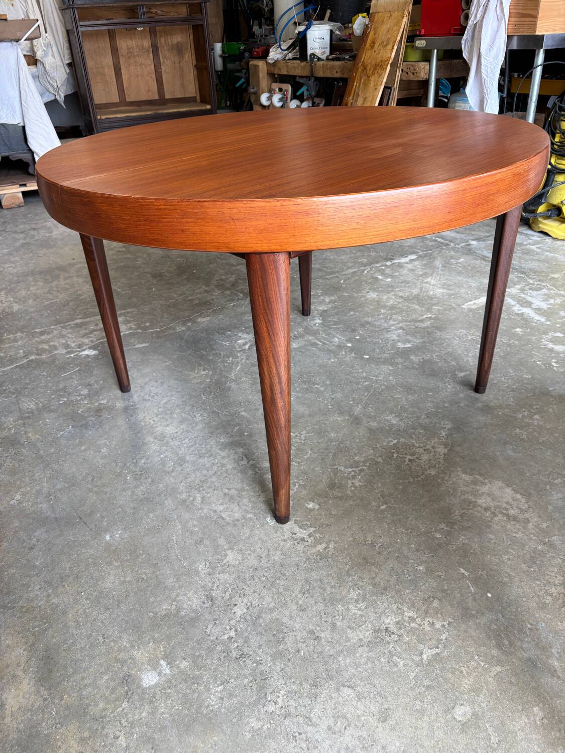 Vintage teak round table