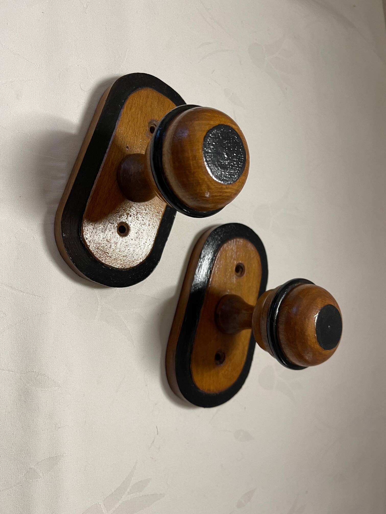 Pair of Wooden Coat Hooks