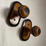Pair of Wooden Coat Hooks
