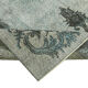 Handmade hi-low pile oriental 1980s 202 cm x 315 cm blue rug