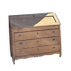 Antique drop-leaf secretary / solid raw oak counter