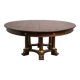 Large extendable round table – column leg – Empire period / mahogany