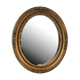 Mirror oval gilded stucco frame