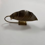 Pair of vintage wall lights, patinated brass, France, 1970.