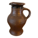 Brown ceramic stoneware pitcher / jug