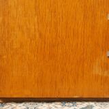 Bedside table in blond wood & Formica 1960