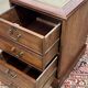 Office cabinet in oak with English leather top from the 1990s.