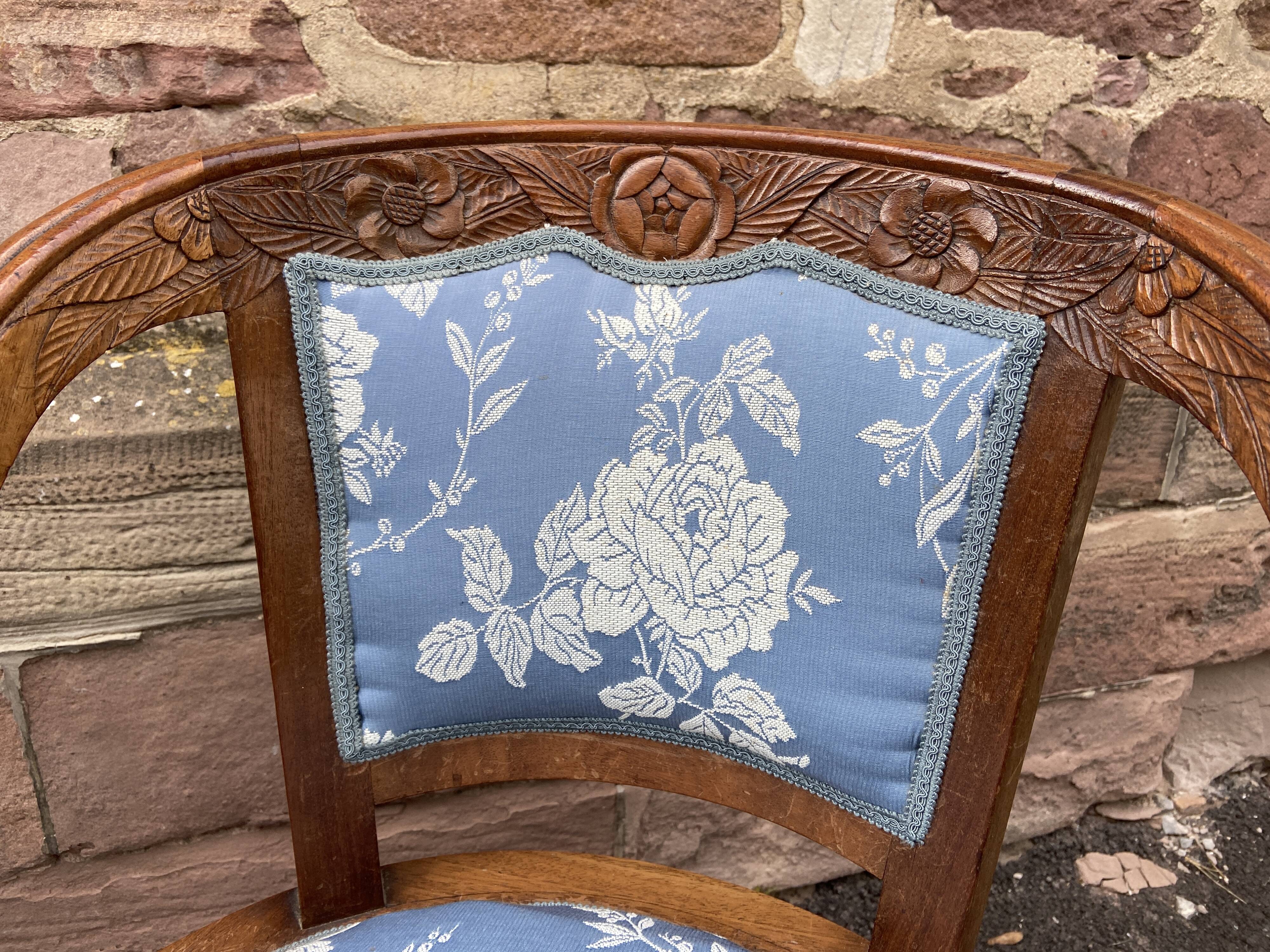 Office armchair gondola art deco mahogany 1930