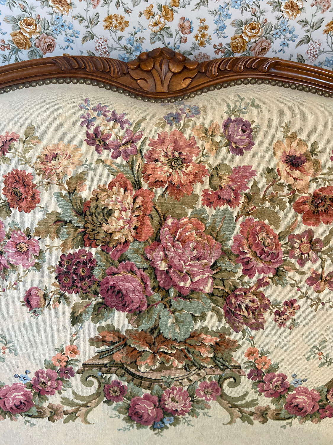 Bed frame basket Louis XV