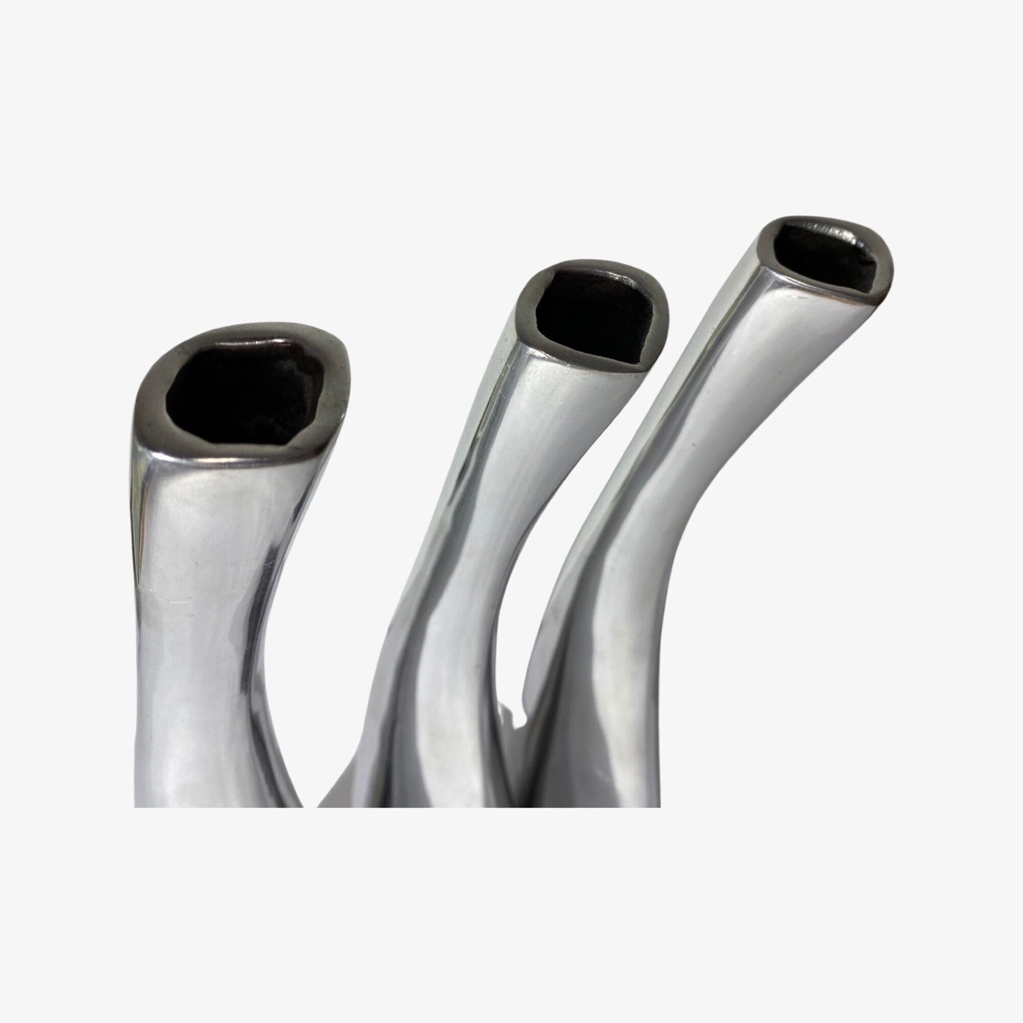 Set of 3 silver candlestick holders, denmark