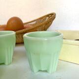 Vintage opaline glass coquetiers