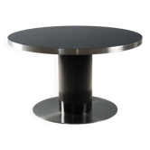 Vintage table design by Willy Rizzo, wood and metal, Italy, 1970s.