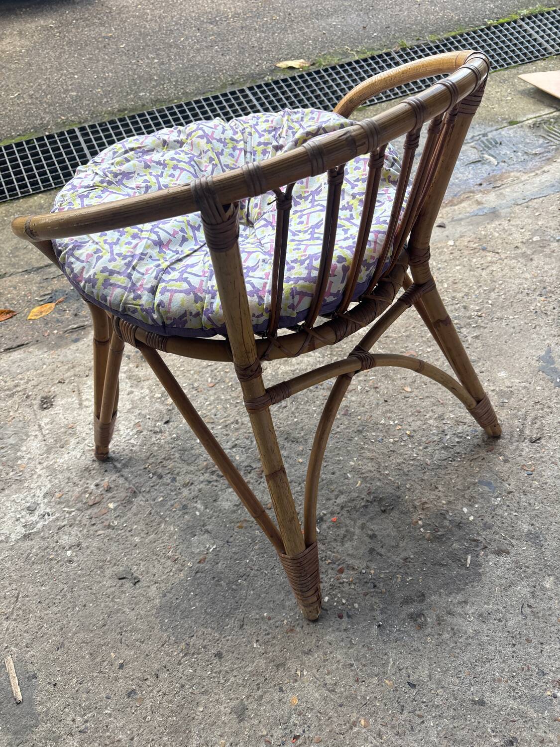 Vintage rattan armchair
