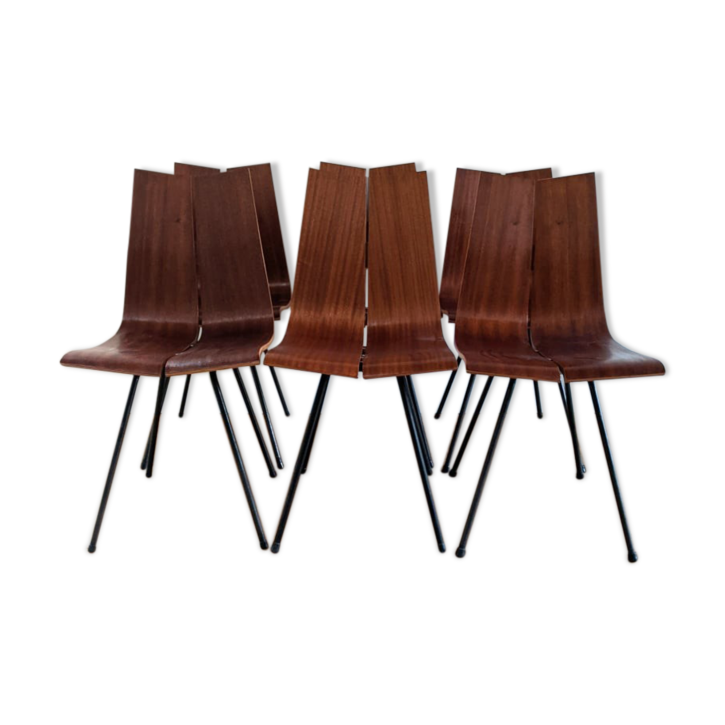 Set of 6 chairs Hans Bellmann model GA