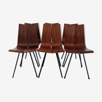 Set of 6 chairs Hans Bellmann model GA