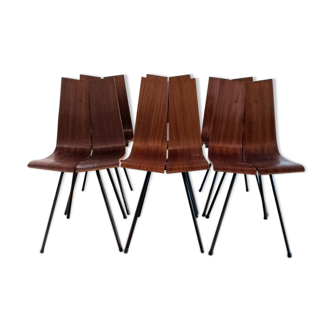Set of 6 chairs Hans Bellmann model GA