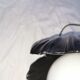 Ceramic shell lamp with opaline pearl, Saint-Jacques, France, 1980