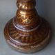 Antique turned lacquered wooden candlestand