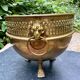 Brass lion jardinière Art Nouveau