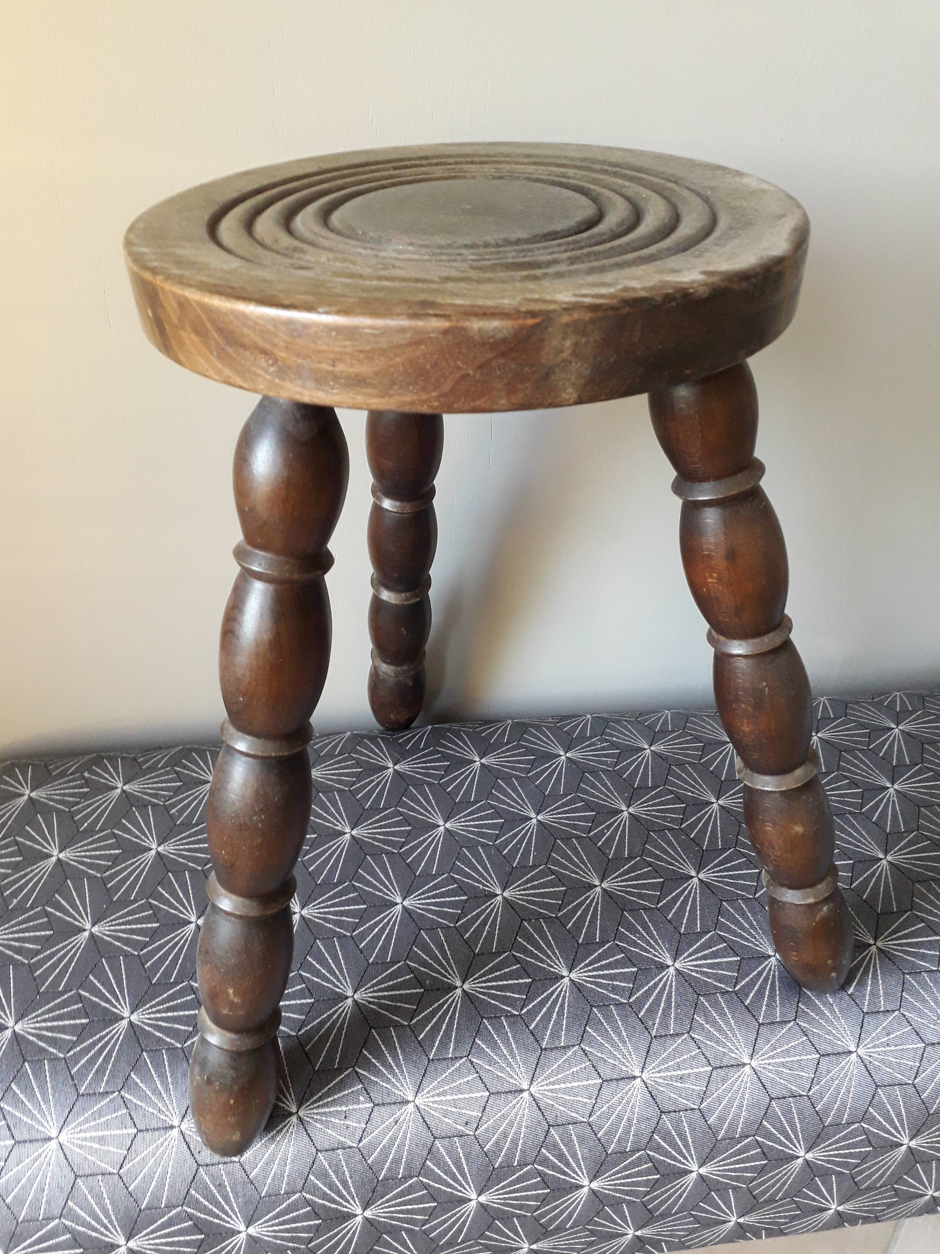 Wooden tripod stool