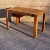 Adjustable pine desk design from the 80s