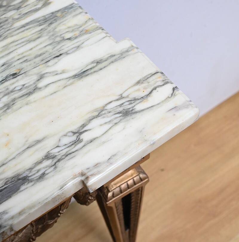 Small Carved Wood Wall Console, Louis XVI style, Napoleon III period – Mid-19th century