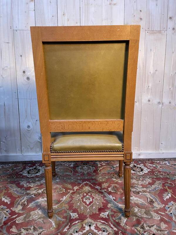 Louis XVI style leather office chair