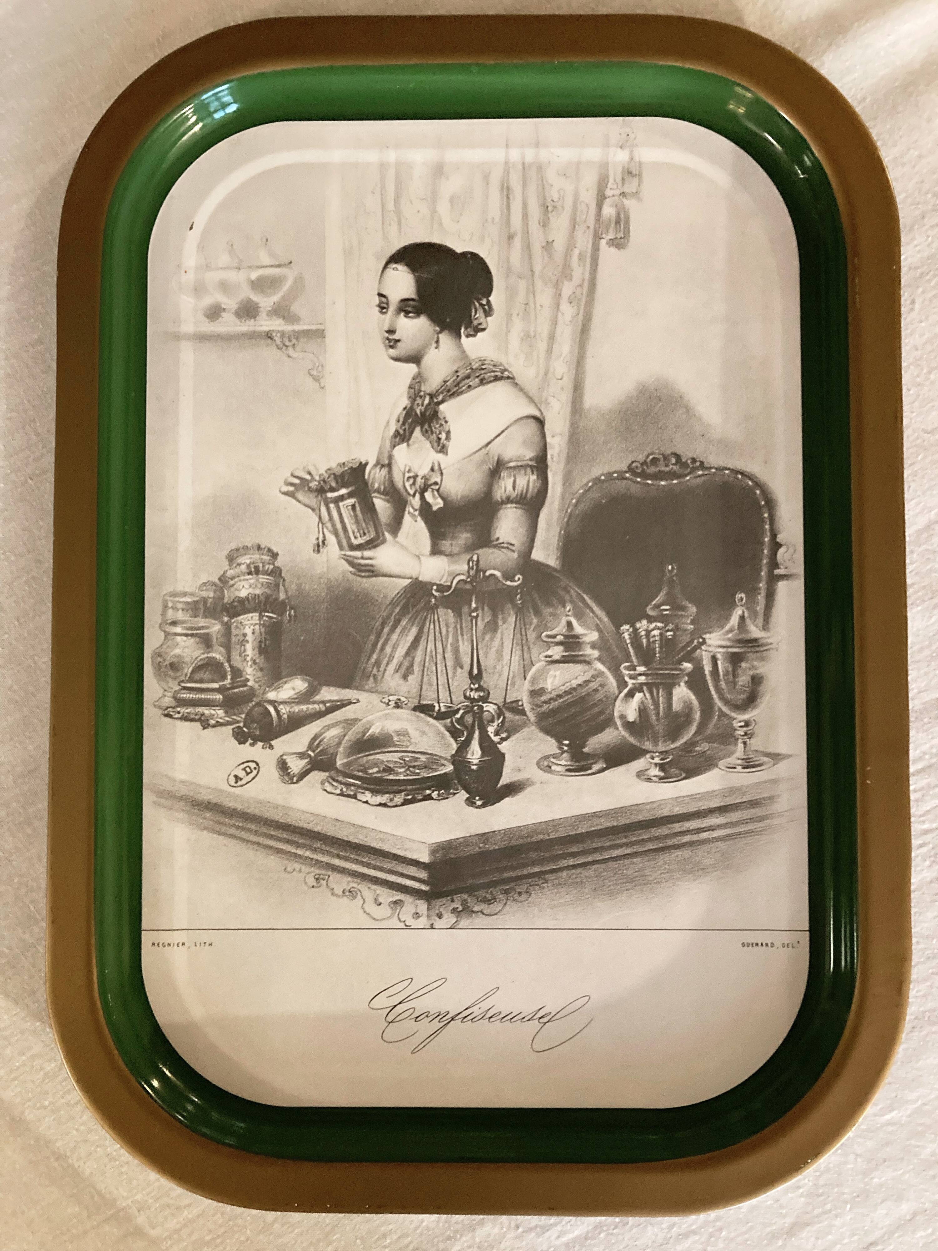 Patisfrance advertising tray, "confectioner", 1970s