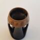 Denbac art deco enamelled ceramic sandstone vase