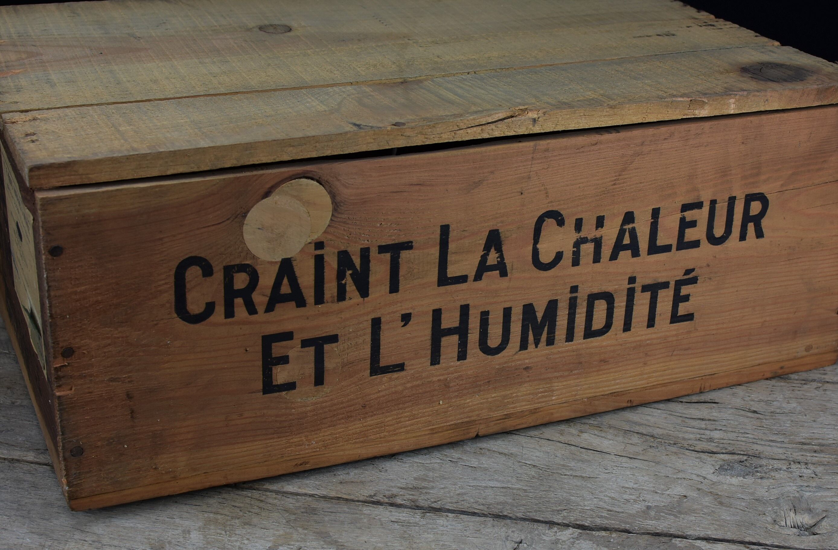 Nestlé wooden box.