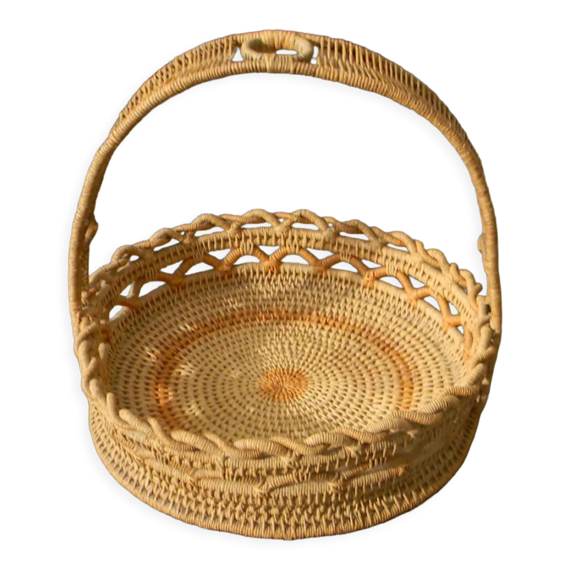 Round basket old braided.