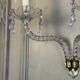 Pair of cut crystal wall sconces in the style of Maydwell and Windle, England, 18th century.