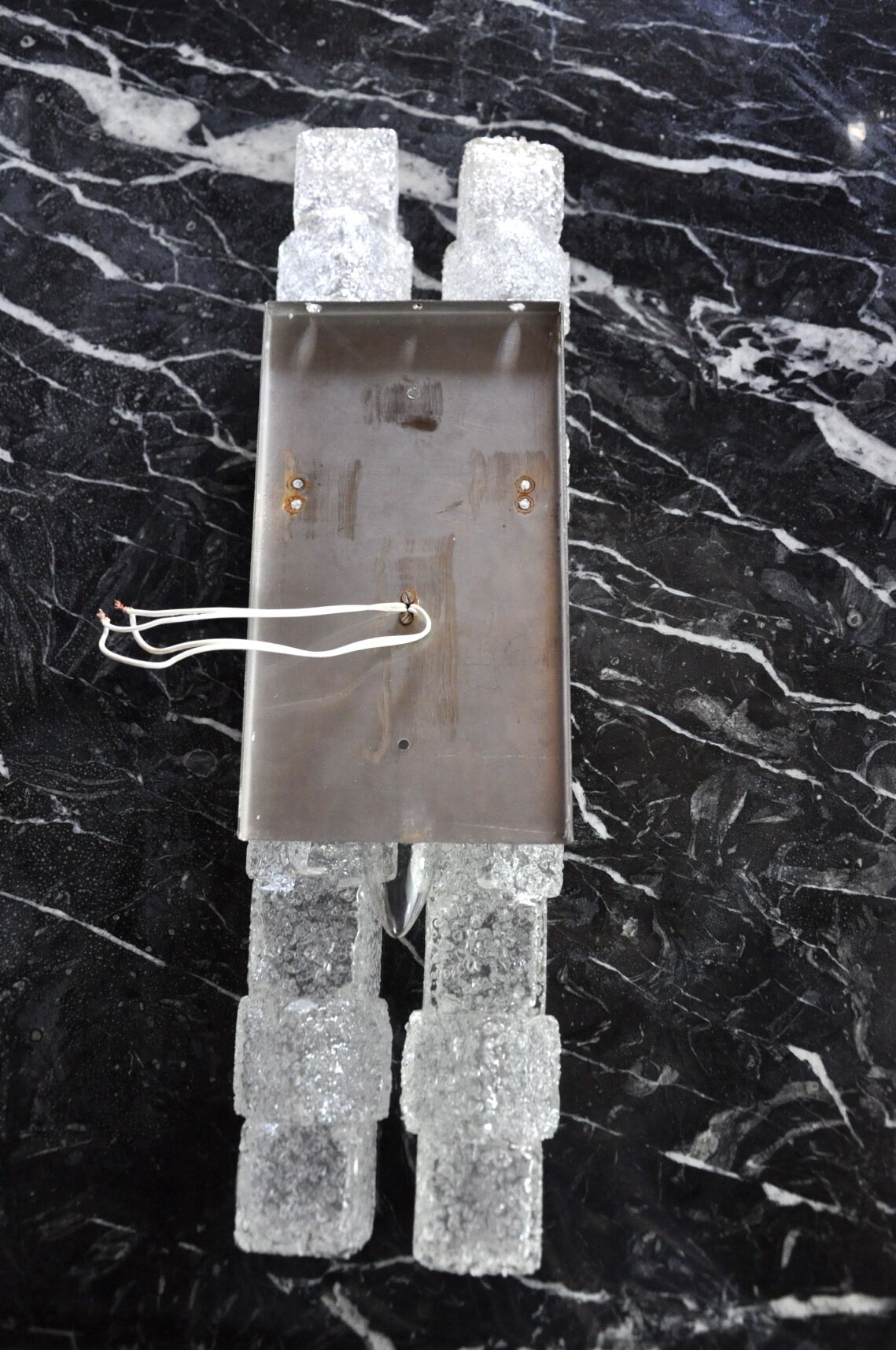 Applique Murano, glaçons givrés, Italie, 1970