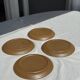 4 assiettes en grès brun