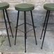 Set of 3 old bar stools 50, 60s