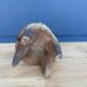 Brutalist africanizing wooden stool carved in the xxth mass