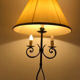 Tripod floor lamp in bronze Louis XV style