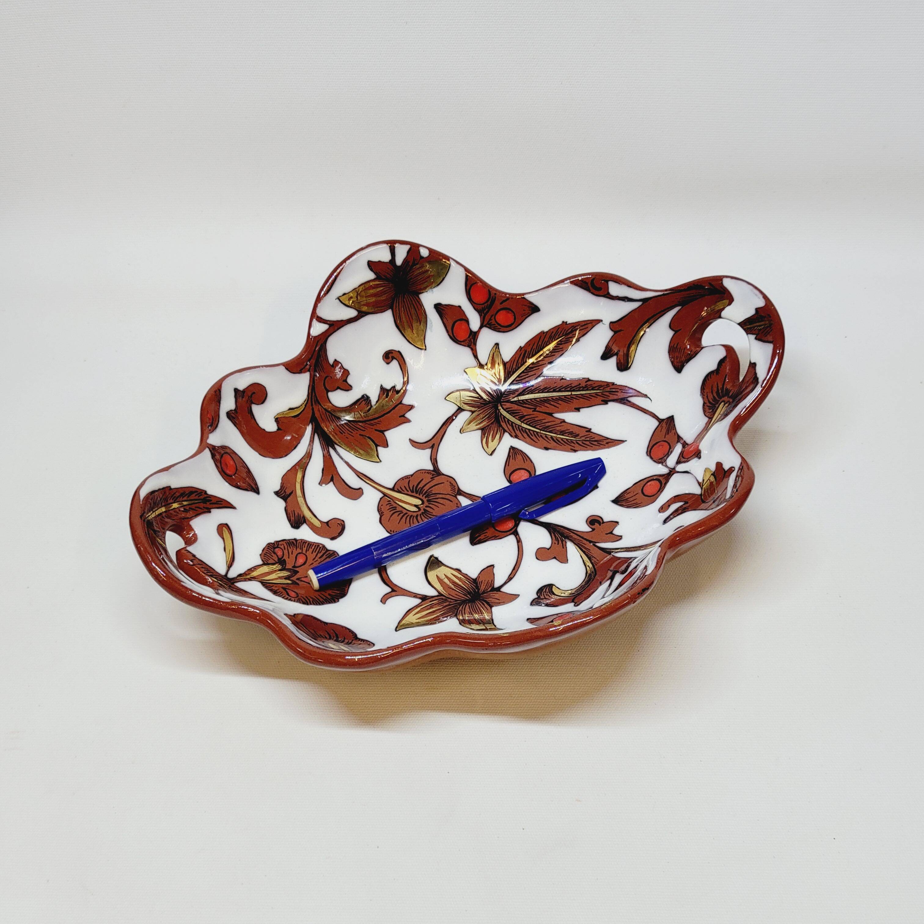 Longwy Cloisonné Enameled Basket Empty Pocket Cup Flowers Fe