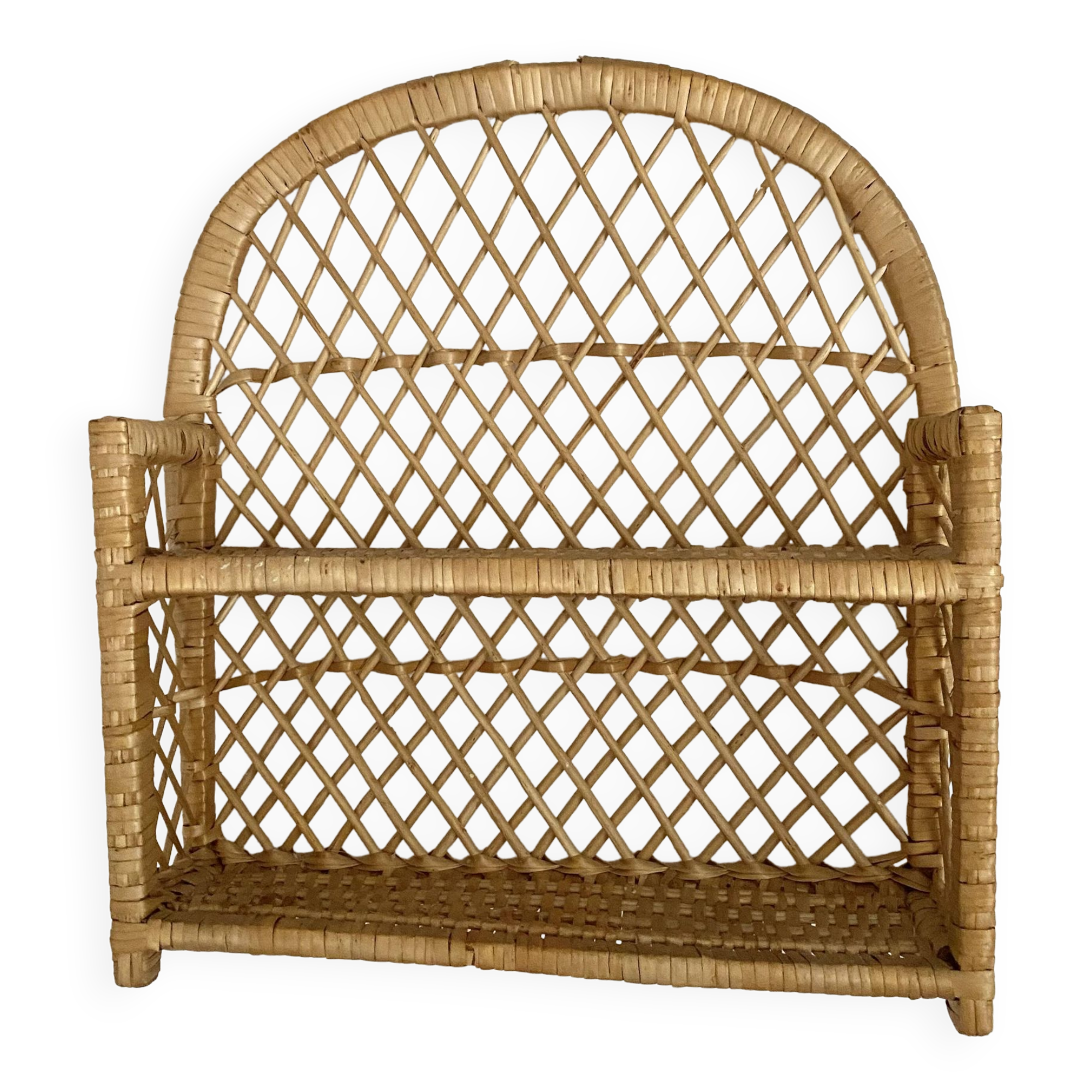 Vintage rattan shelf