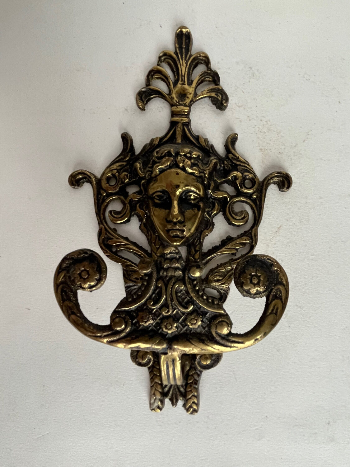Antique hook in gilded bronze
