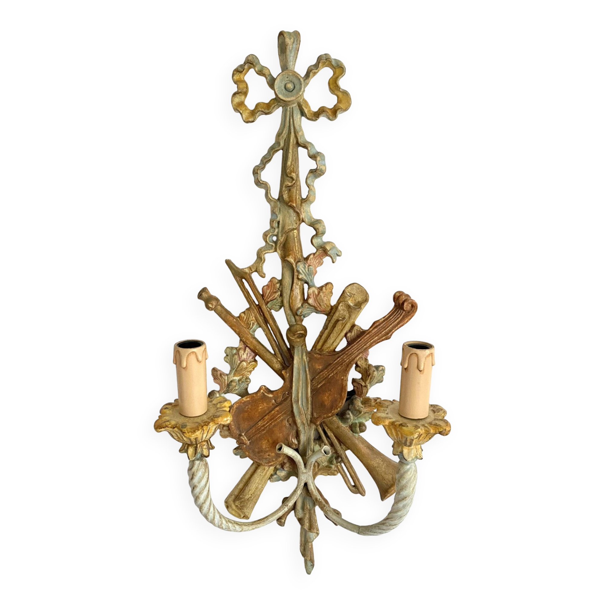 Applique style Louis XVI , instruments de musique,63 cm