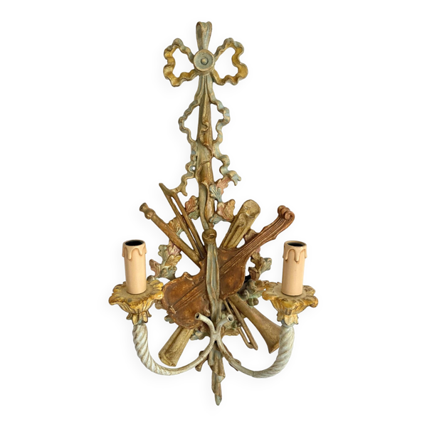 Applique style Louis XVI , instruments de musique,63 cm - Bon état sur Selency